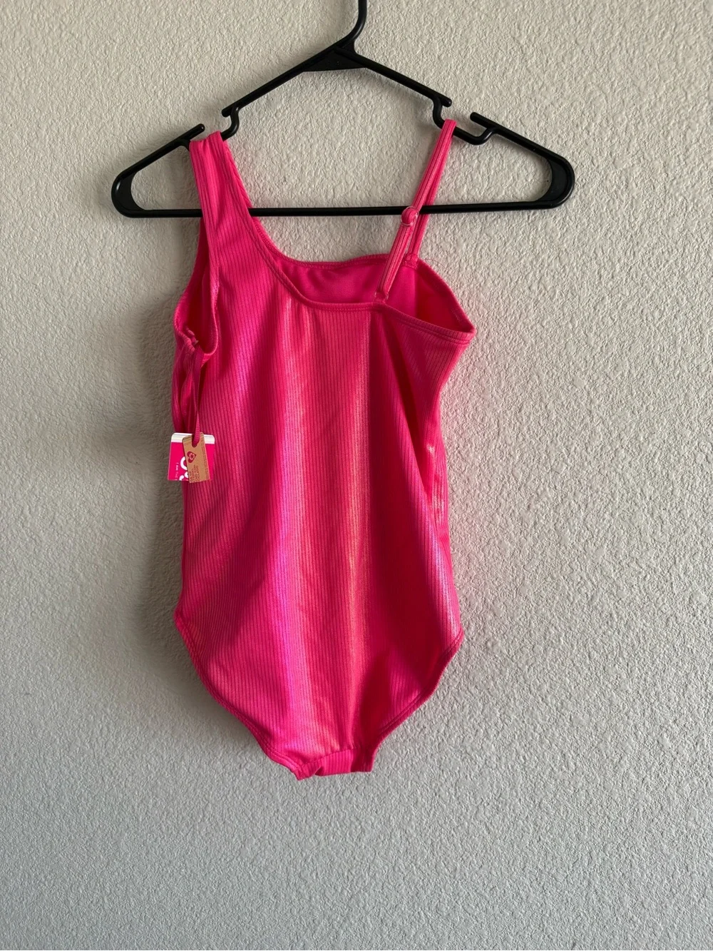 Justice Pink Asymmetrical Shine One-Piece
